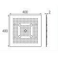 Inox polierte Spiegel LED-Niederschlag &amp; Wasserfall Duschkopf versteckte Wand-Duschauschhahn Wanne Ausgabel Handdusche